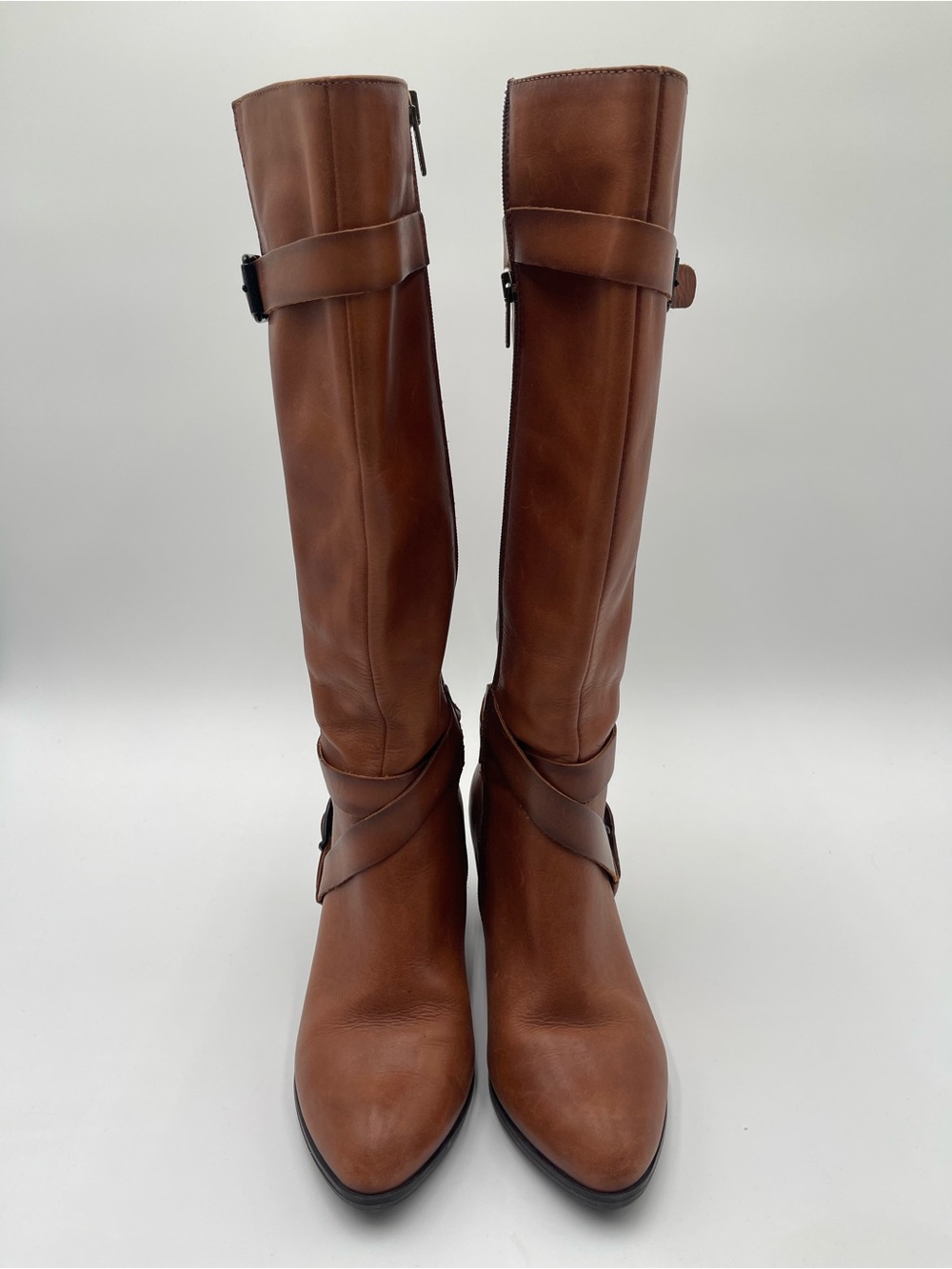 Pikolinos Made in Spain Brown Tall Leather Heeled Boots Womens 37 Riding - Picture 7 of 14